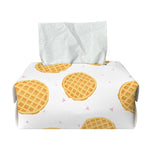 Cute Waffle Pattern Print Rectangle Tissue Box Cover