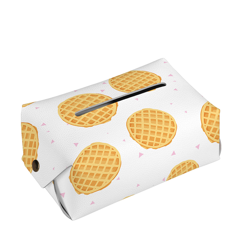 Cute Waffle Pattern Print Rectangle Tissue Box Cover