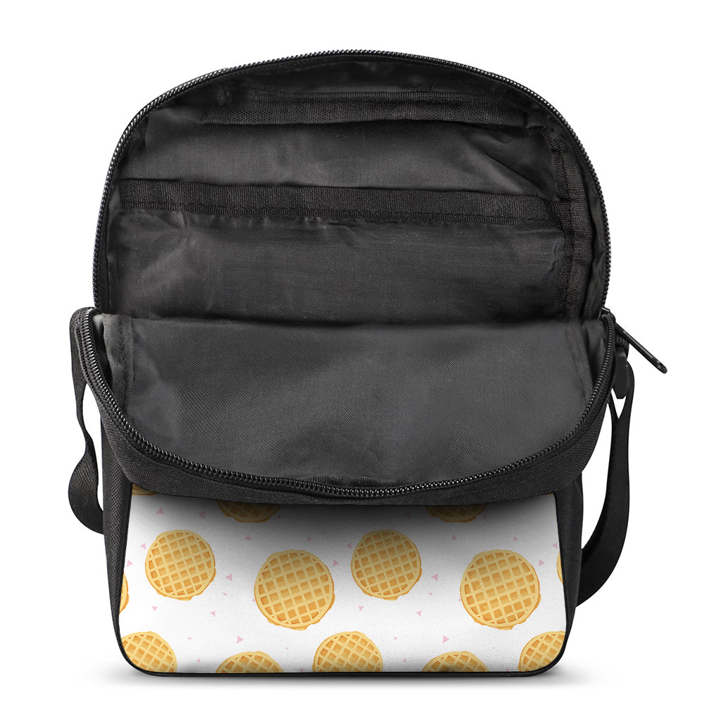 Cute Waffle Pattern Print Rectangular Crossbody Bag