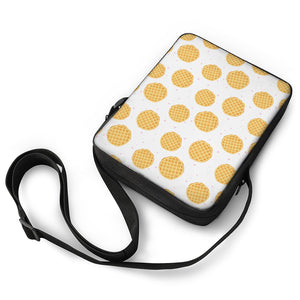 Cute Waffle Pattern Print Rectangular Crossbody Bag