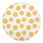 Cute Waffle Pattern Print Round Blanket