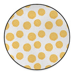 Cute Waffle Pattern Print Round Floor Mat