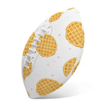 Cute Waffle Pattern Print Rugby Ball