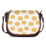 Cute Waffle Pattern Print Saddle Bag
