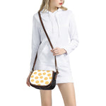 Cute Waffle Pattern Print Saddle Bag