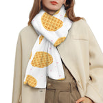 Cute Waffle Pattern Print Scarf