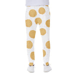 Cute Waffle Pattern Print Scuba Joggers