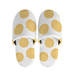Cute Waffle Pattern Print Slippers