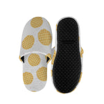 Cute Waffle Pattern Print Slippers