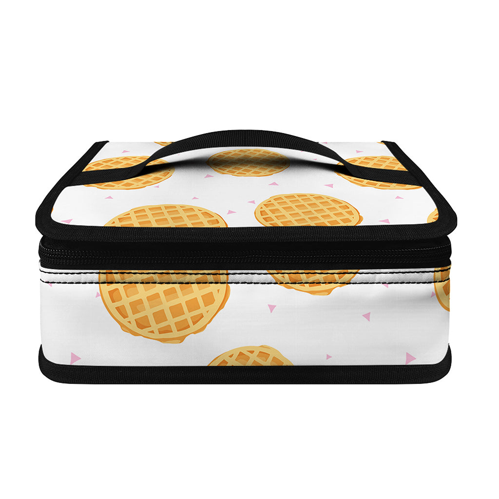 Cute Waffle Pattern Print Small Lunch Bag