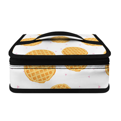 Cute Waffle Pattern Print Small Lunch Bag