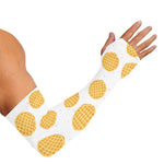 Cute Waffle Pattern Print Sun Protection Arm Sleeves