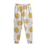 Cute Waffle Pattern Print Sweatpants