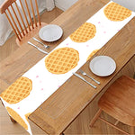 Cute Waffle Pattern Print Table Runner