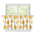 Cute Waffle Pattern Print Tier Curtains