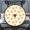 Cute Waffle Pattern Print Tire Cover With Camera Hole