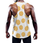 Cute Waffle Pattern Print Training Tank Top