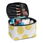 Cute Waffle Pattern Print Travel Makeup Bag