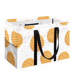Cute Waffle Pattern Print Utility Tote Bag