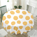 Cute Waffle Pattern Print Waterproof Round Tablecloth