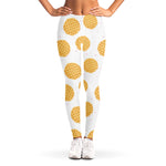 Cute Waffle Pattern Print Women's Leggings