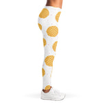 Cute Waffle Pattern Print Women's Leggings