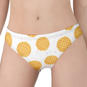 Cute Waffle Pattern Print Women's Panties