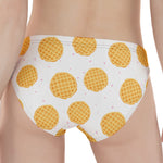 Cute Waffle Pattern Print Women's Panties