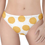 Cute Waffle Pattern Print Women's Thong