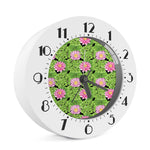 Cute Water Lily Pattern Print Alarm Clock
