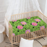 Cute Water Lily Pattern Print Baby Crib Sheet