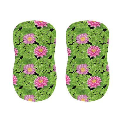 Cute Water Lily Pattern Print Bar Stool Covers