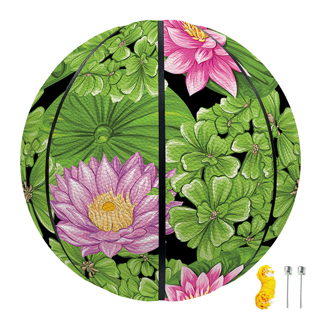 Cute Water Lily Pattern Print Basketball