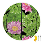 Cute Water Lily Pattern Print Basketball