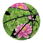 Cute Water Lily Pattern Print Basketball