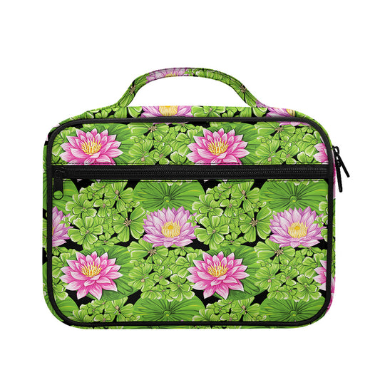 Cute Water Lily Pattern Print Briefcase Bible Bag