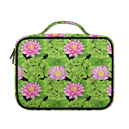 Cute Water Lily Pattern Print Briefcase Bible Bag