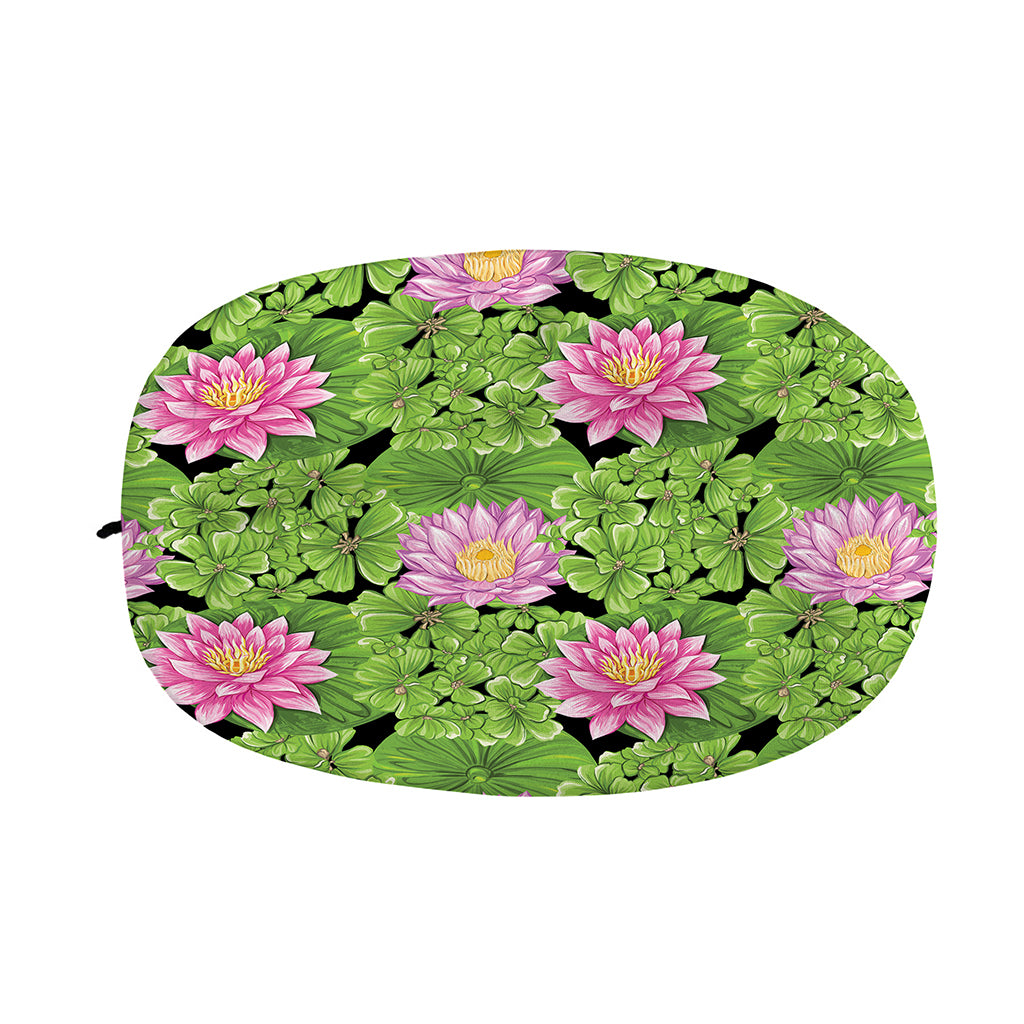 Cute Water Lily Pattern Print Car Side Mirror Covers