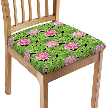 Cute Water Lily Pattern Print Chair Cushion Cover
