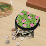 Cute Water Lily Pattern Print Coin Purse