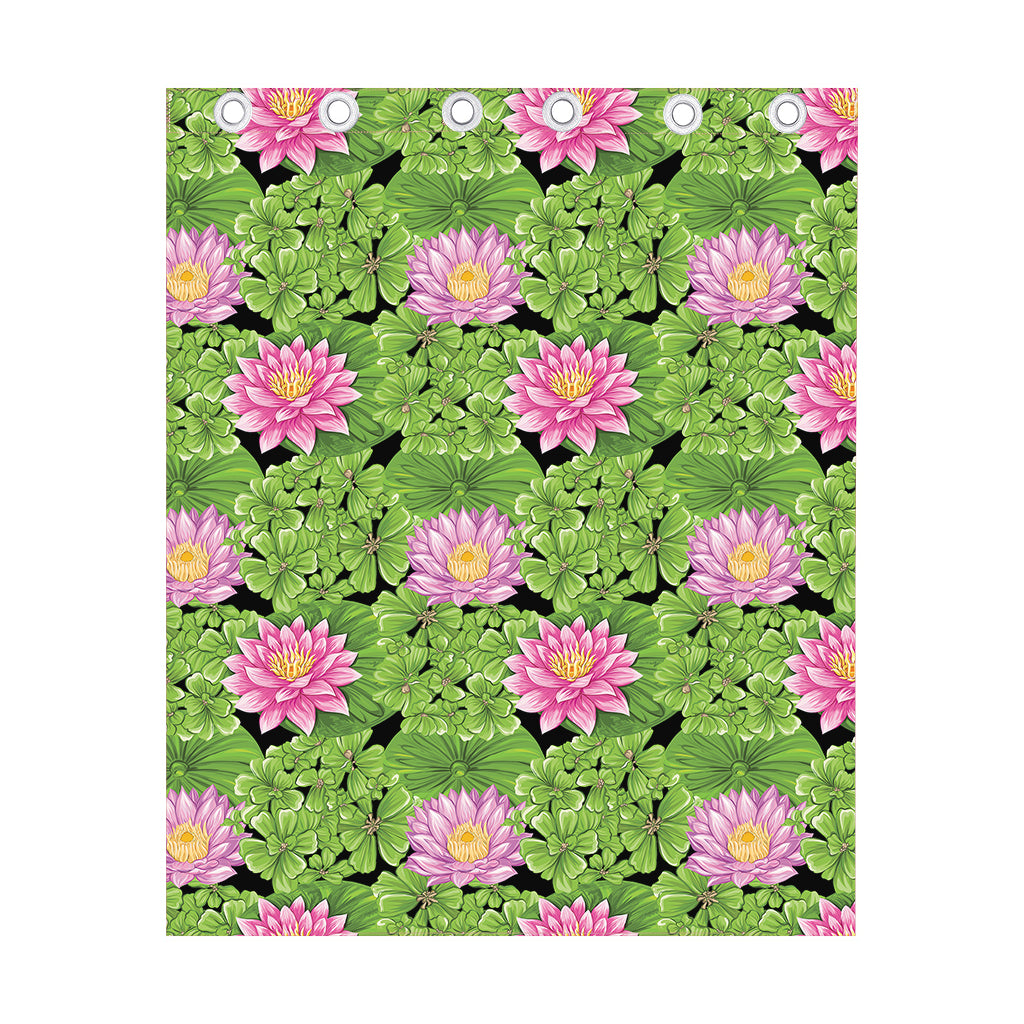 Cute Water Lily Pattern Print Curtain
