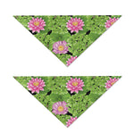 Cute Water Lily Pattern Print Dog Bandana