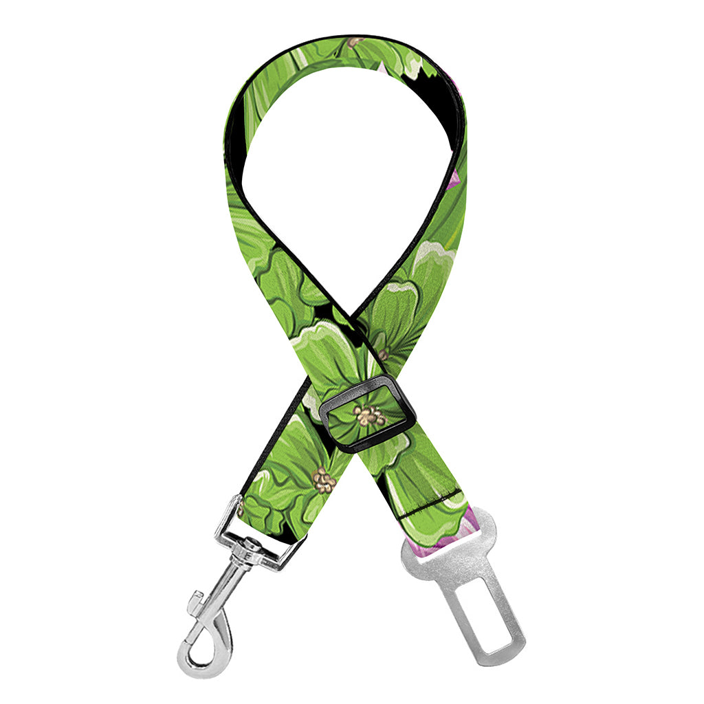 Cute Water Lily Pattern Print Dog Seat Belt