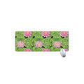 Cute Water Lily Pattern Print Extended Mouse Pad