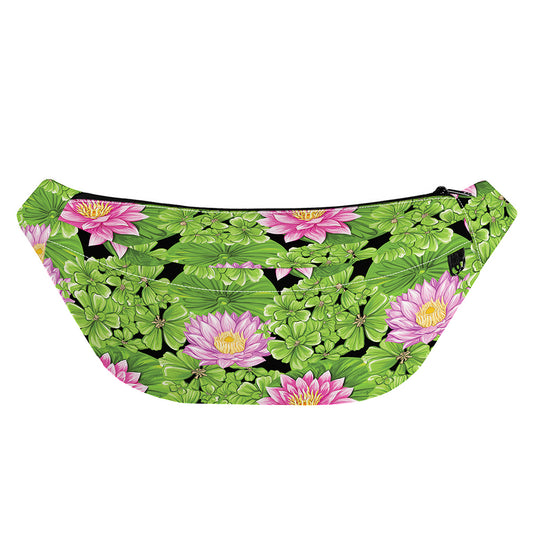 Cute Water Lily Pattern Print Fanny Pack