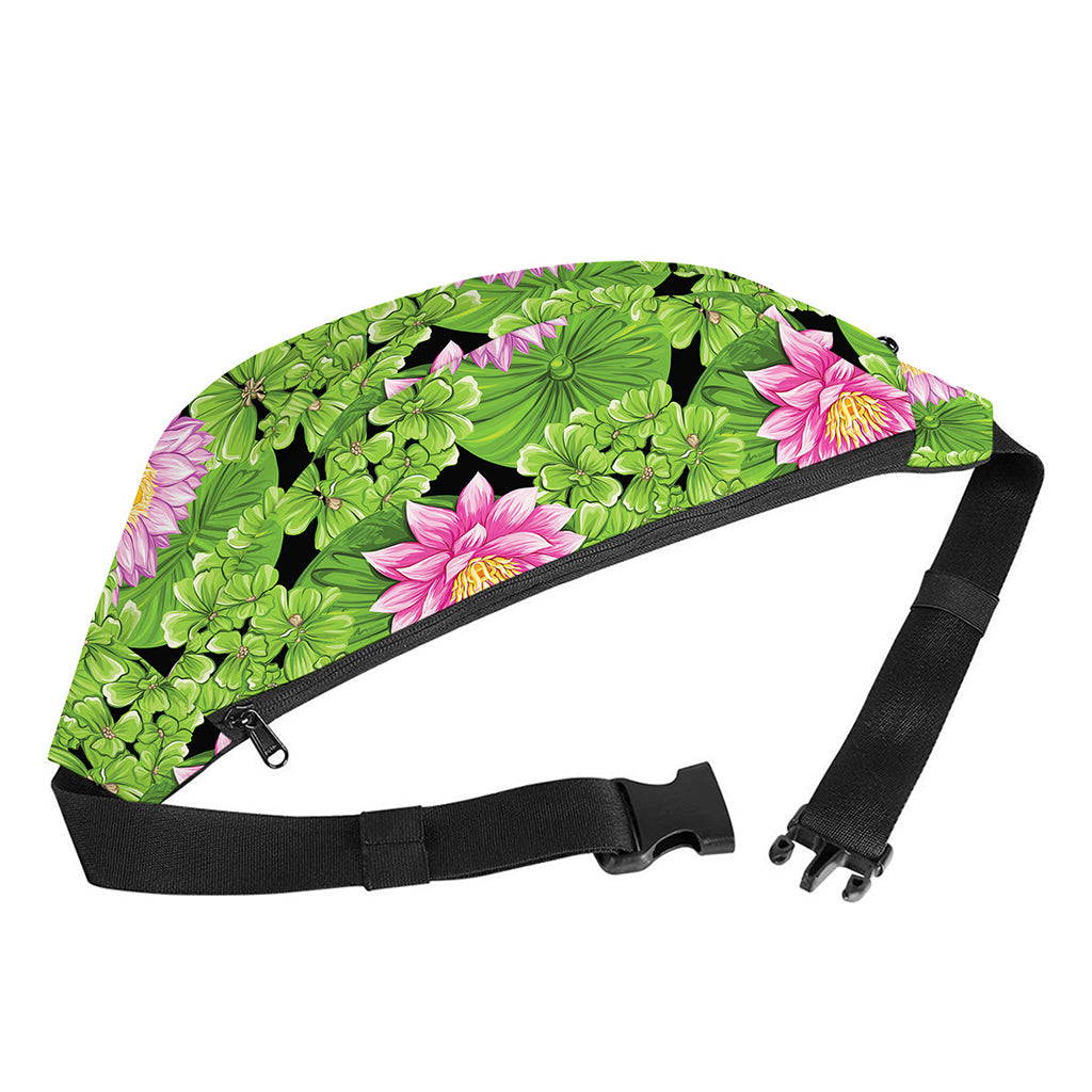 Cute Water Lily Pattern Print Fanny Pack