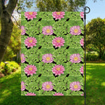 Cute Water Lily Pattern Print Garden Flag