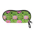 Cute Water Lily Pattern Print Glasses Case