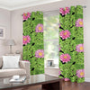 Cute Water Lily Pattern Print Grommet Curtains