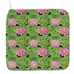 Cute Water Lily Pattern Print Hand Towel
